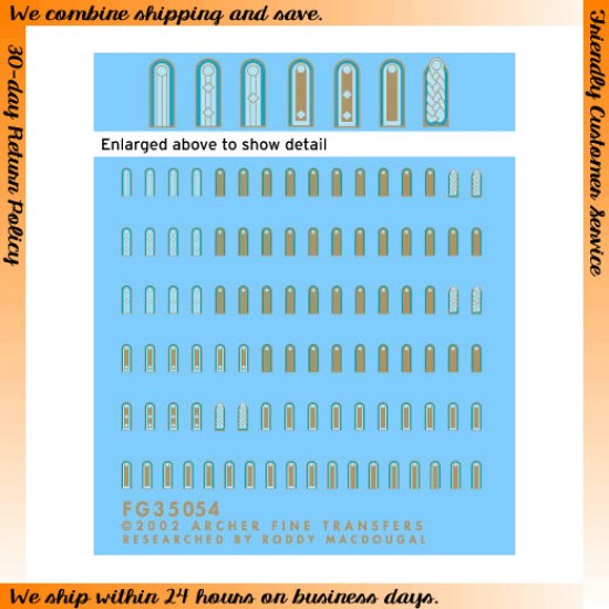 1/35 Afrika Korps Shoulder Boards for Medical Personnel