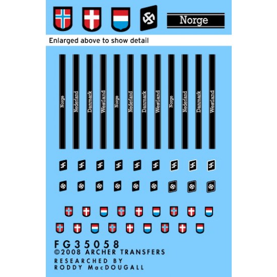 1/35 German Foreign Legion Uniform Patches