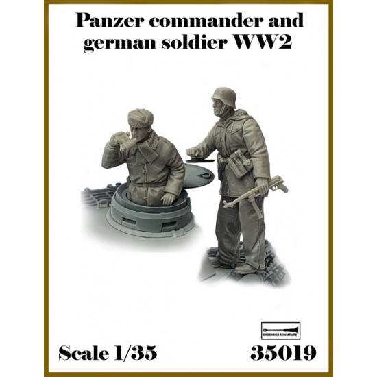 1/35 WWII Panzer Commander & German Soldier (2 figures)