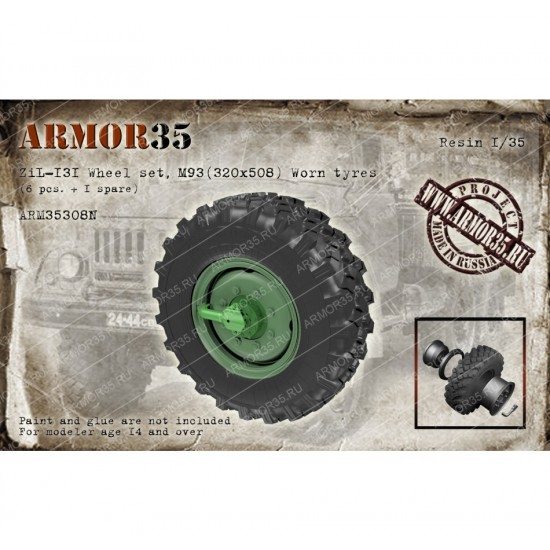 1/35 ZiL-131 Wheel set, M93 (320x508, 6pcs + 1 spare)