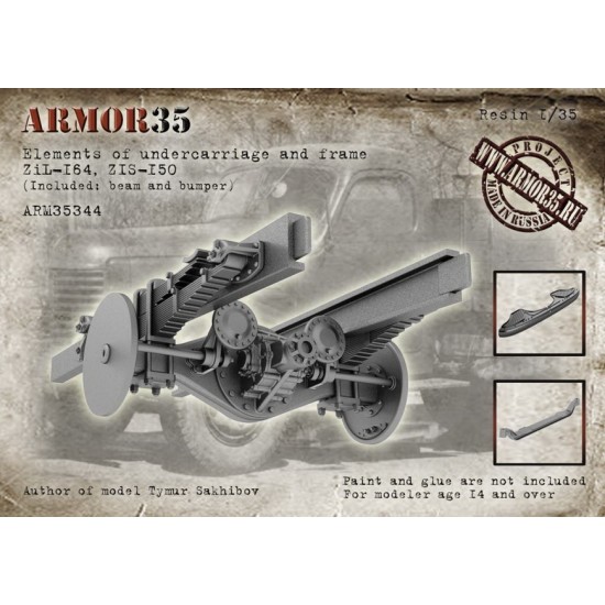 1/35 ZiL-164/ZIS-150 Undercarriage/Frame Beam & Bumper