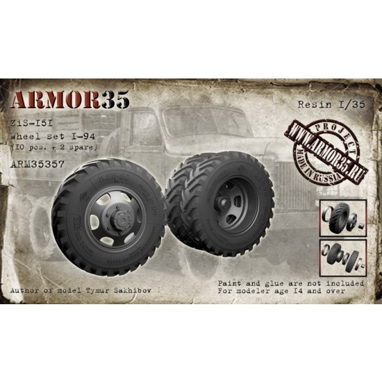 1/35 ZiS-151 Wheel set I-94 (10pcs & 2 spare)