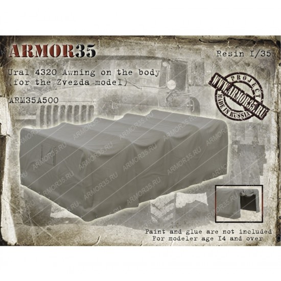 1/35 Ural 4320 Awning On The Body for Zvezda kit
