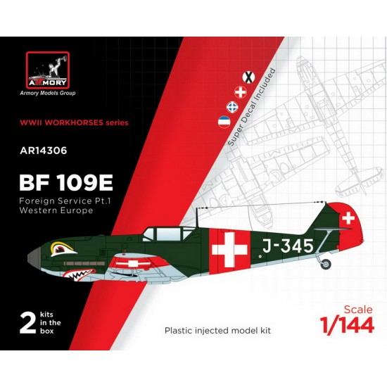 1/144 Messerschmitt Bf 109E Foreign Service Aces #1 - Spain/Switzerland/Yugoslavia/Serbia