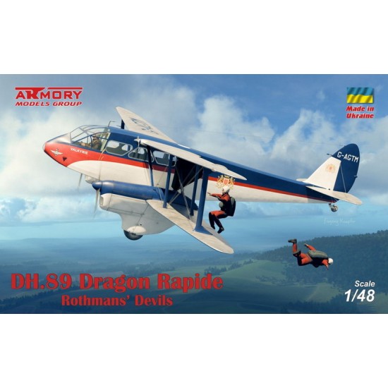 1/48 DH.89 Dragon Rapide, Short-Haul Airliner ''Rothmans' Devils''