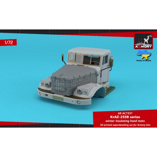 1/72 KrAZ-255B Soviet 6x6 Cargo Truck Winter Insulating Hood Mats
