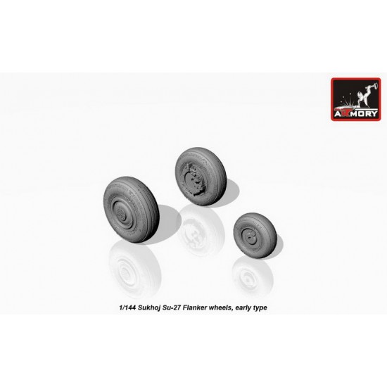 1/144 Sukhoi Su-27 Flanker Wheels w/Early Type Hubs