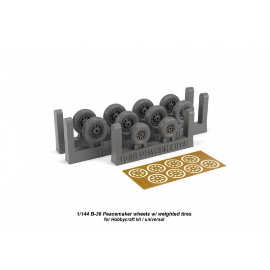 1/144 Convair B-36 Peacemaker Wheels w/Weighted Tyres
