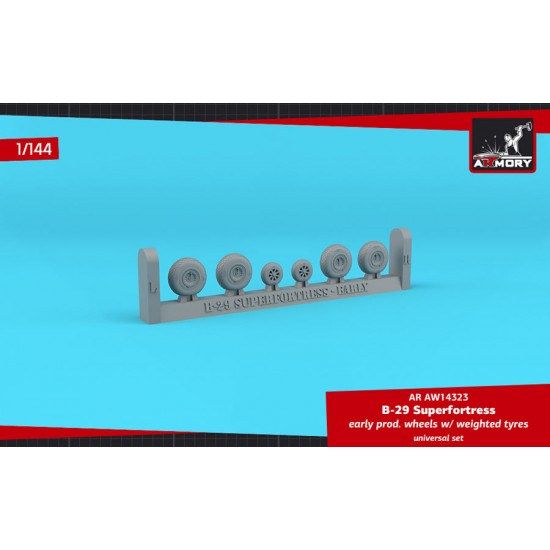 1/144 B-29 Superfortress Early Wheels w/Weighted Tyres