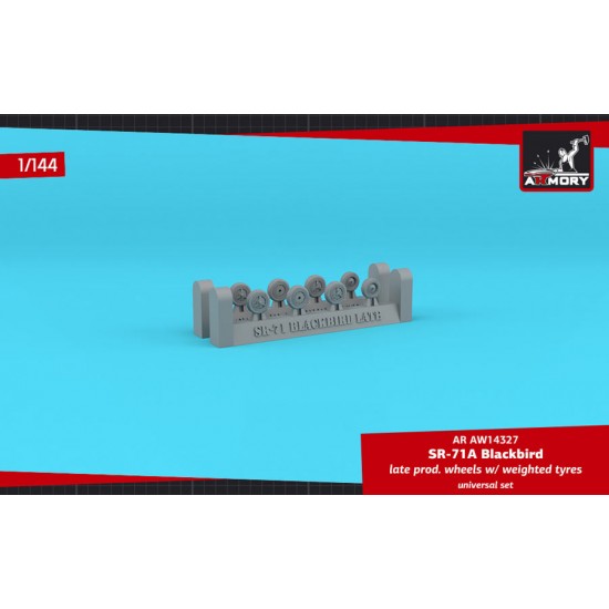 1/144 Sr-71A Blackbird Late Type Wheels w/Weighted Tyres