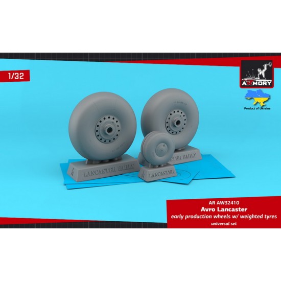 1/32 Avro Lancaster Wheels Early Type w/Weighted Tyres for HK Model/Border Model