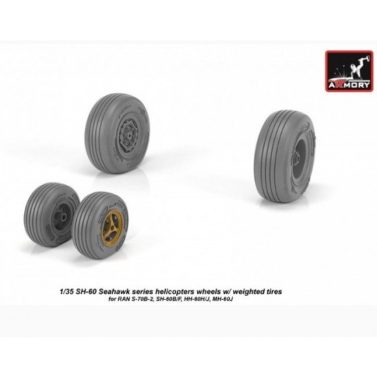 1/35 Australian RAN Sikorsky SH-60 Seahawk Wheels w/Weighted Tyres