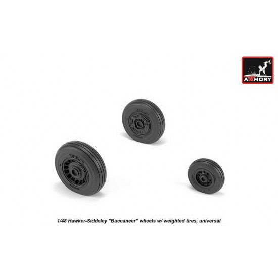 1/48 Hawker-Siddeley "Buccaneer" Wheels w/Weighted Tyres