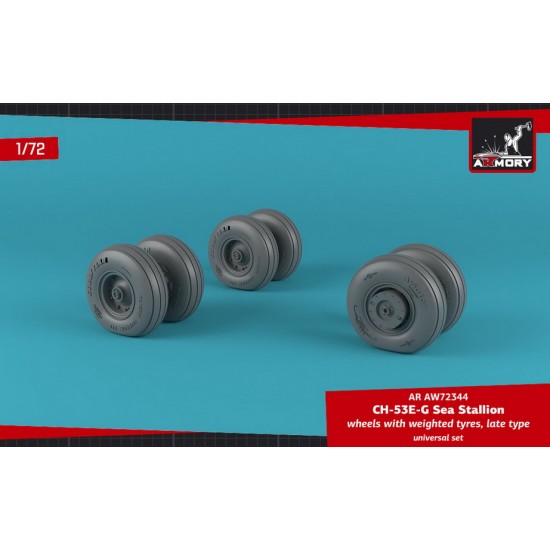 1/72 Sikorsky Ch-53 Sea Stallion Wheels w/Weighted Tires (Late)