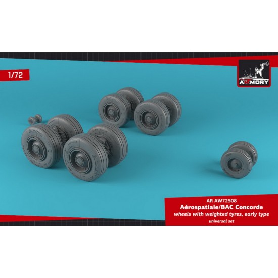 1/72 Concorde Wheels w/Weighted Tires (Early)