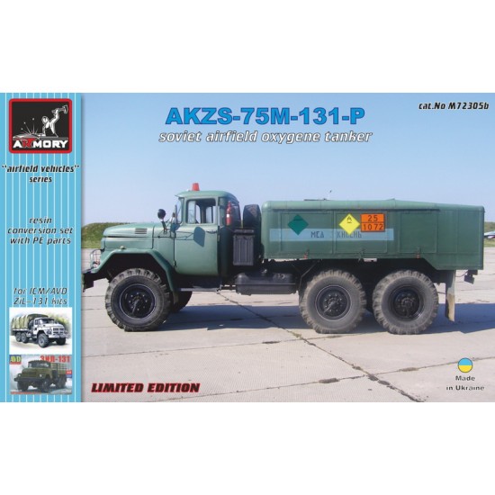 1/72 Soviet Airfield Oxygen Refueller AKZS-75M-131-P Conversion set for ICM/AVD kits