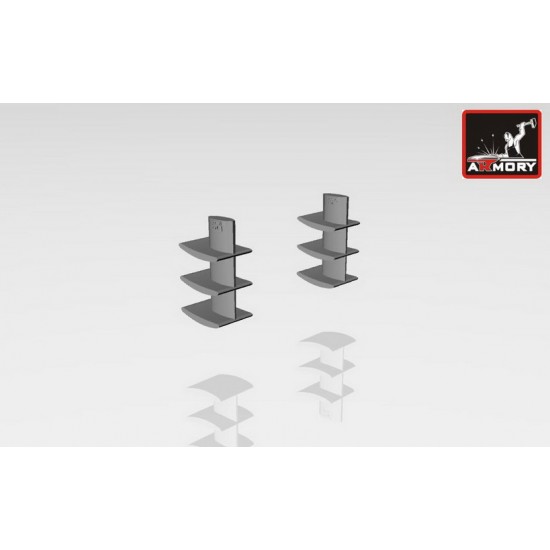 1/48 Mikoyan MiG-25 Foxbat Intake Air Flow Splitters