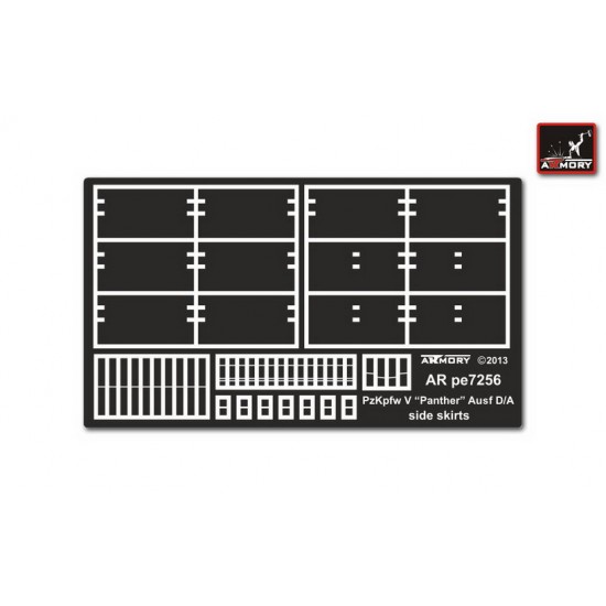 1/72 PzKpfw.V Ausf.D/A Panther Side Skirts for Zvezda kits