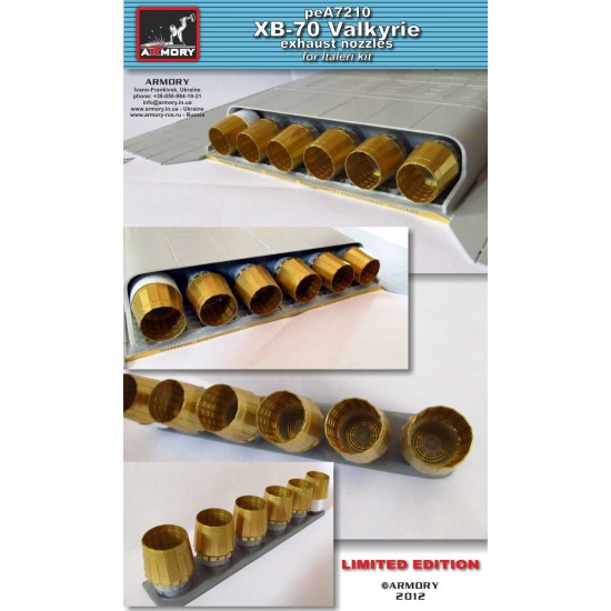 1/72 North American XB-70 Valkyrie Exhaust Nozzles for Italeri kits