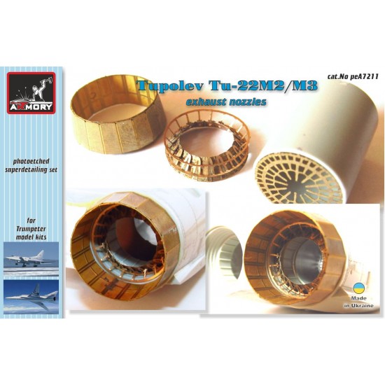 1/72 Tupolev Tu-22M2/M3 Exhaust Nozzles for Trumpeter kits