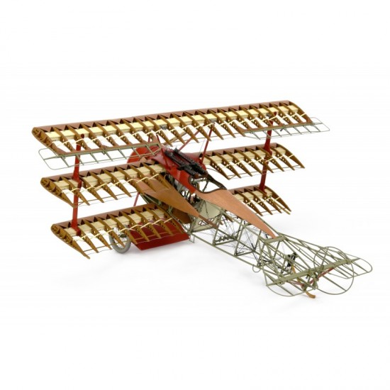 1/16 Fokker Dr.I Red Baron's Airplane (Wooden kit)