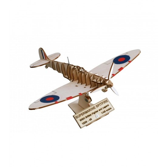 1/48 Spitfire Battle of England Wooden Fighter Model