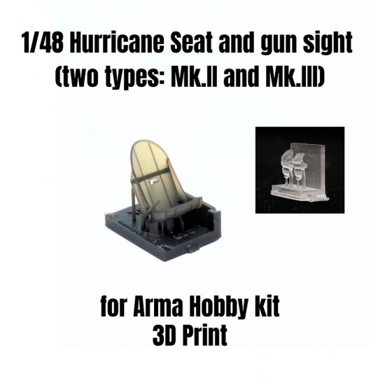 1/48 Hurricane Seat and Gun Sight (two types: Mk.II and Mk.III)