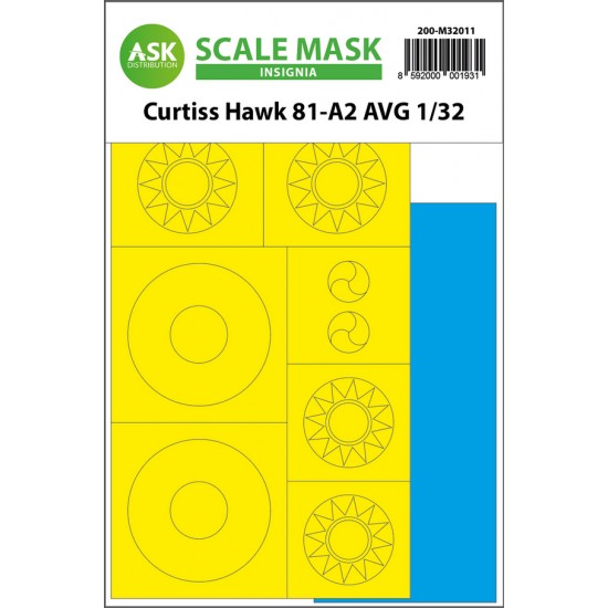 1/32 Curtiss Hawk 81-A2 AVG INSIGNIA Paint Masking for GWH