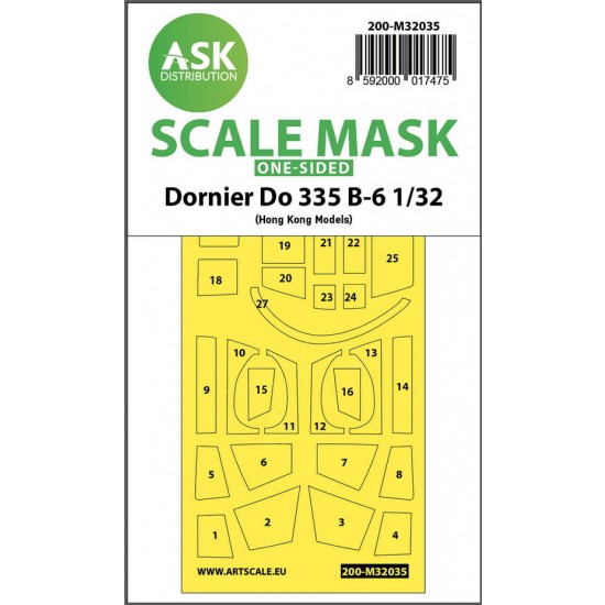 1/32 Dornier Do 335B-6 One-Sided Masking for HK Models