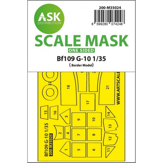 1/35 Messerschmitt Bf 109G-10 One-Sided Painting Mask for Border Model