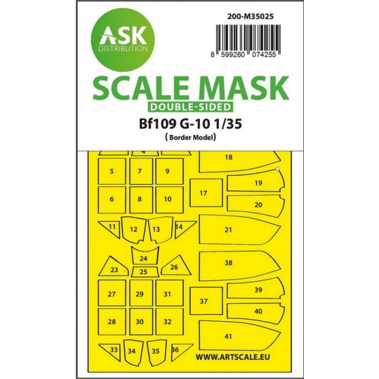 1/35 Messerschmitt Bf 109G-10 Double-Sided Painting Mask for Border Model