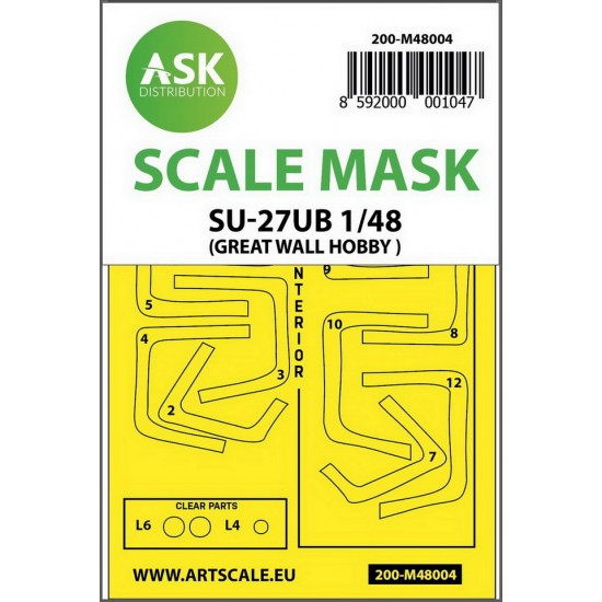 1/48 SU-27UB Double-sided Paint Masking for Great Wall Hobby