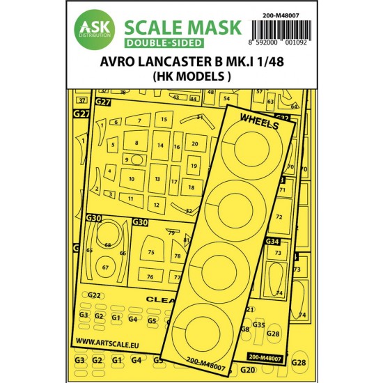 1/48 Avro Lancaster Mk.I B Double-sided Paint Masking for HK Models