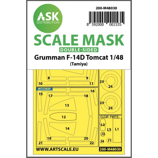 1/48 F-14D Double-sided Paint Masking for Tamiya kits