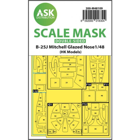 1/48 B-25J Mitchell Double-sided Masking (self-adhesive pre-cutted) for HK Models