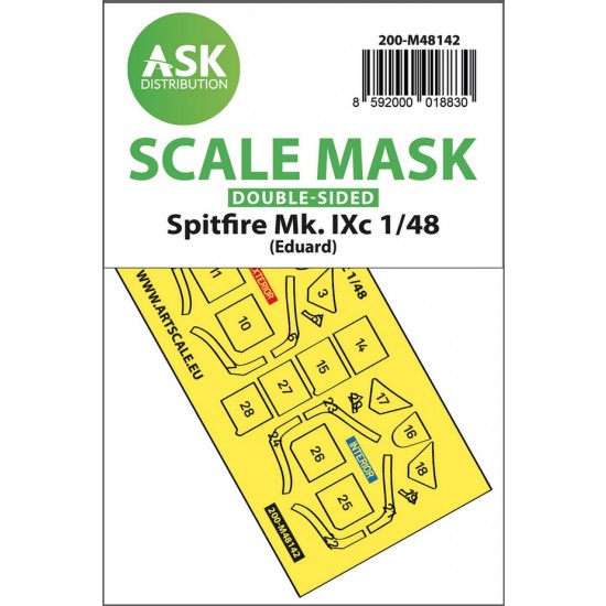 1/48 Spitfire Mk.IXc Double-sided Express fit Masking for Eduard kits