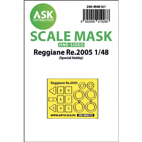 1/48 Reggiane Re.2005 one-sided fit express Mask for Special Hobby kits
