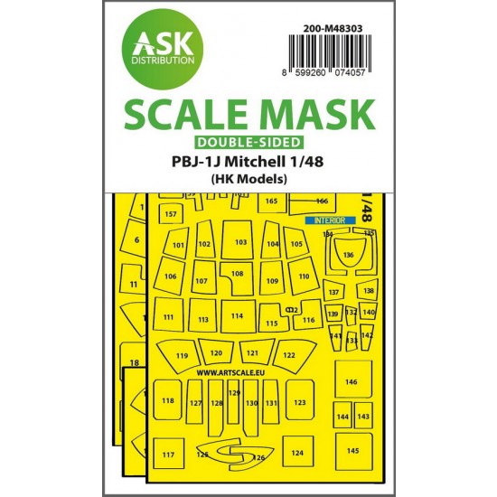 1/48 PBJ-1J Mitchell Double-Sided Express Fit Mask for Hk Models
