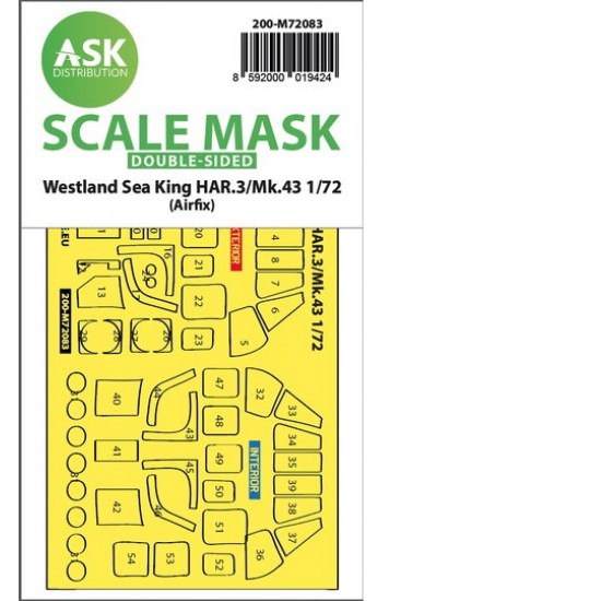 1/72 Westland Sea King HAR.3 /Mk.43 double-sided express fit Mask for Airfix kits