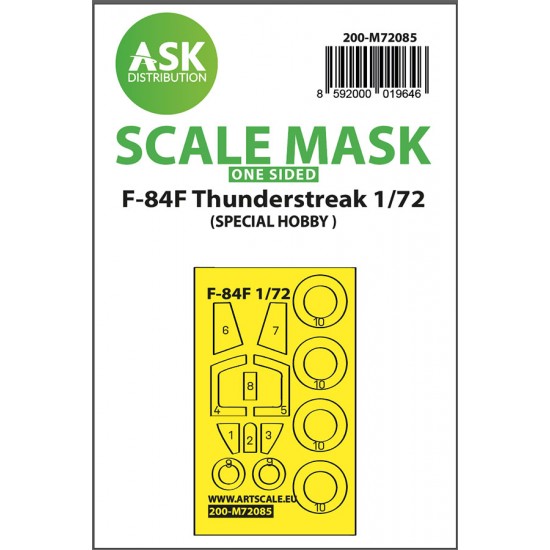 1/72 F-84F Thunderstreak One-Sided Express Fit Mask for Special Hobby