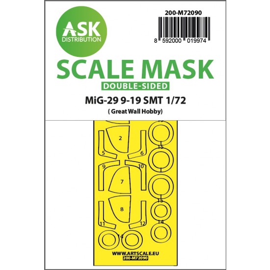 1/72 MiG-29 9-19 SMT Double-Sided Express Fit Mask for Great Wall Hobby