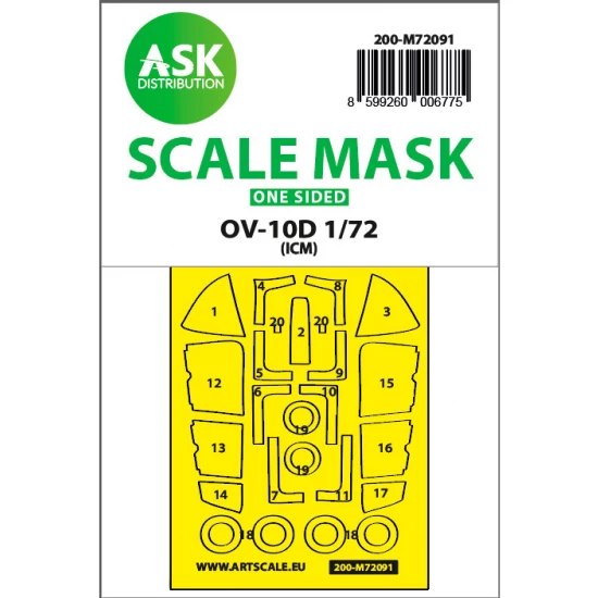 1/72 OV-10D Bronco One-sided Express Fit Mask for ICM kit