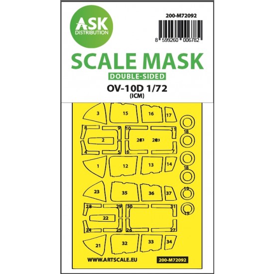 1/72 OV-10D Bronco Double-sided Express Fit Mask for ICM kit