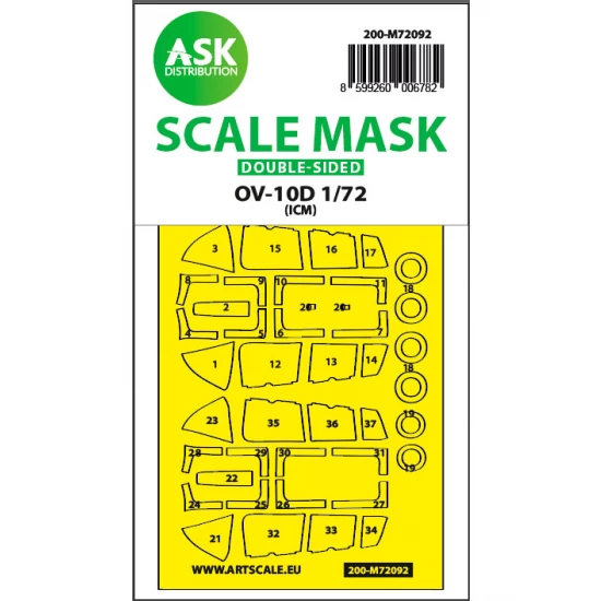 1/72 OV-10D Bronco Double-sided Express Fit Mask for ICM kit