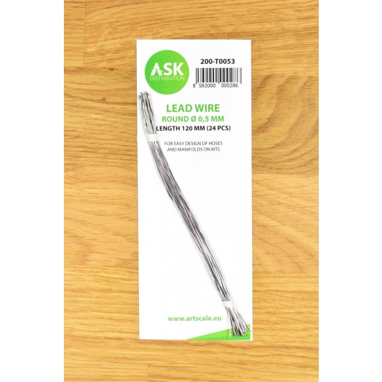 Lead Wire - Round diameter 0.5mm, Length 120mm (24pcs)