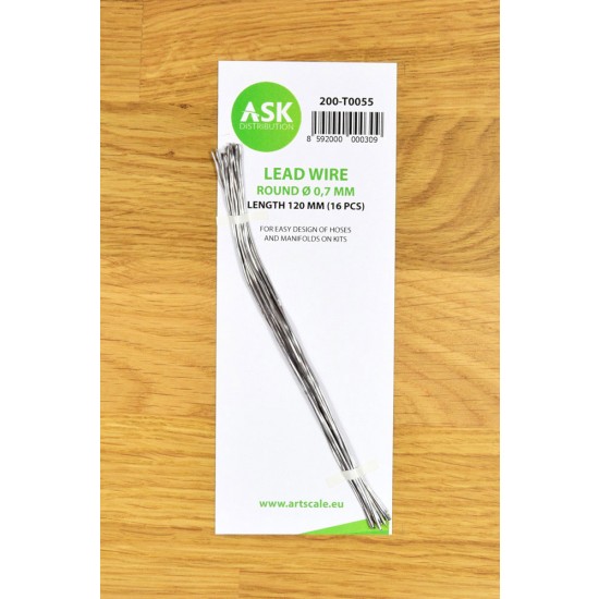 Lead Wire - Round diameter 0.7mm, Length 120mm (16pcs)