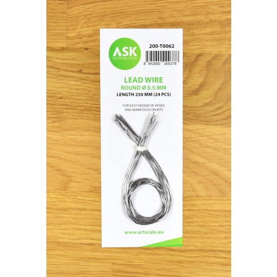 Lead Wire - Round diameter 0.5mm, Length 250mm (24pcs)