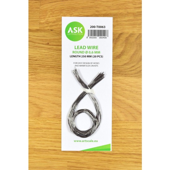 Lead Wire - Round diameter 0.6mm, Length 250mm (20pcs)