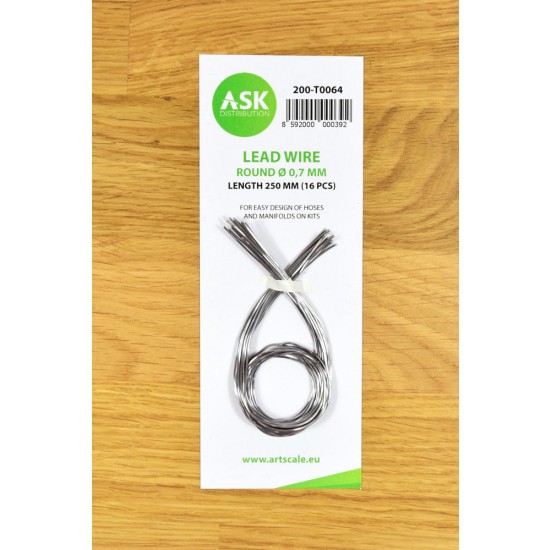 Lead Wire - Round diameter 0.7mm, Length 250mm (16pcs)