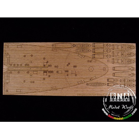 1/350 WWII Italian Navy Battleship Roma Wooden Deck for Trumpeter kit #05318